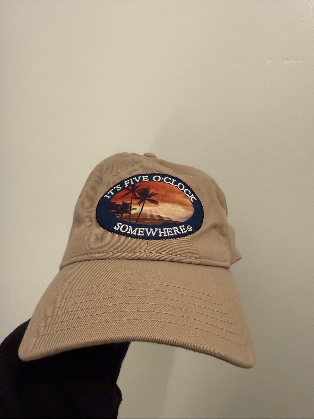 Beige 'It's Five O'Clock Somewhere' Baseball Cap